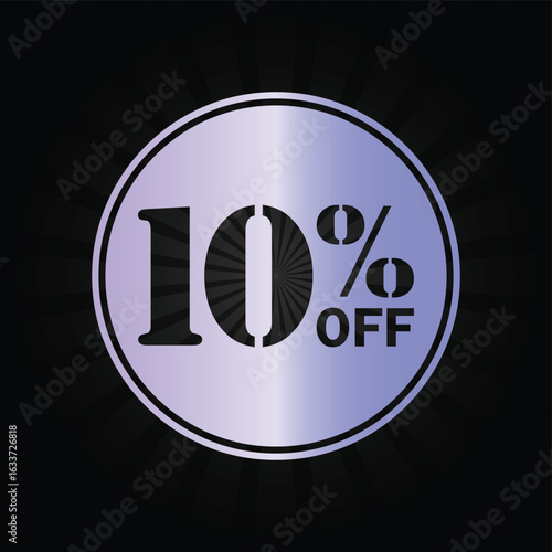 10% Off Discount Badge – Promotional Offer Graphic