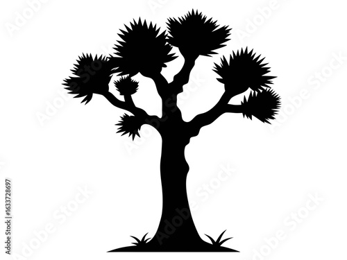 joshua tree  black silhouette vector,joshua tree  icon