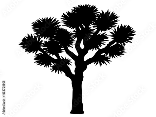 joshua tree  black silhouette vector,joshua tree  icon