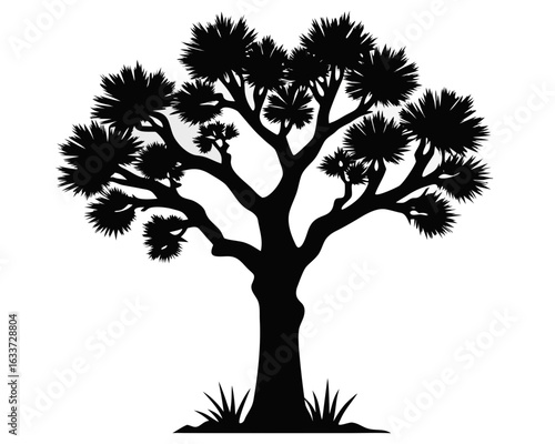 joshua tree  black silhouette vector,joshua tree  icon