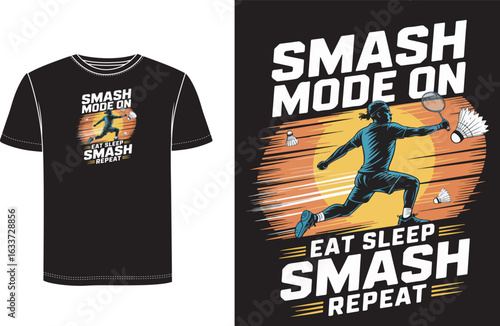Badminton T Shirt Design