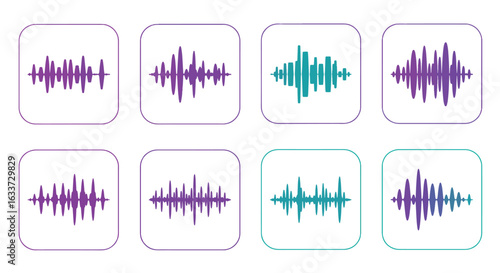 Sound wave icons collection
