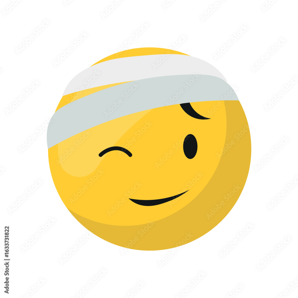 Fototapeta premium Sick Emoji Icon