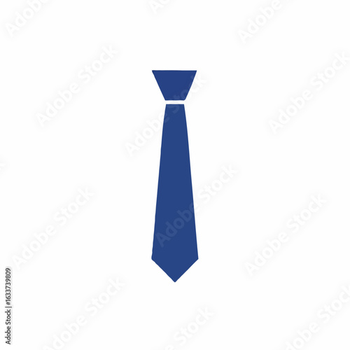 Blue tie isolated on white background, vector illustration
