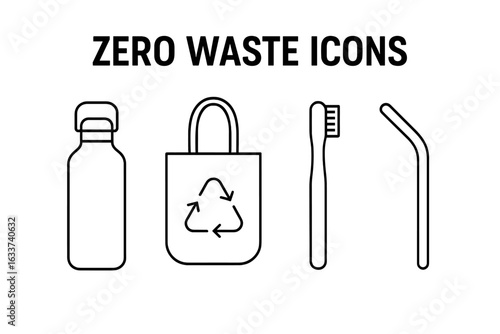 Zero Waste Essentials flat lay with reusable items and eco-friendly products, sustainable lifestyle concept, plastic-free living, environmental protection, minimal waste habits, green living ideas