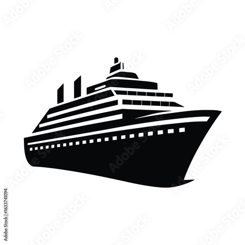 cruise ship vector illustration