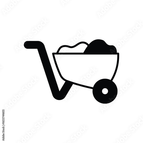 Wheelbarrow Icon vector