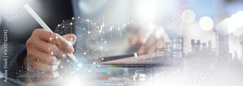 Wallpaper Mural Business, finance and investment background. business planning and market research panorama Torontodigital.ca