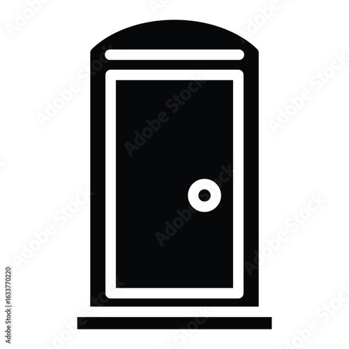portable toilet solid icon vector design good for web or mobile app