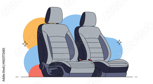 Comfortable modern car seats designed for the ultimate driving experience and interior enhancement