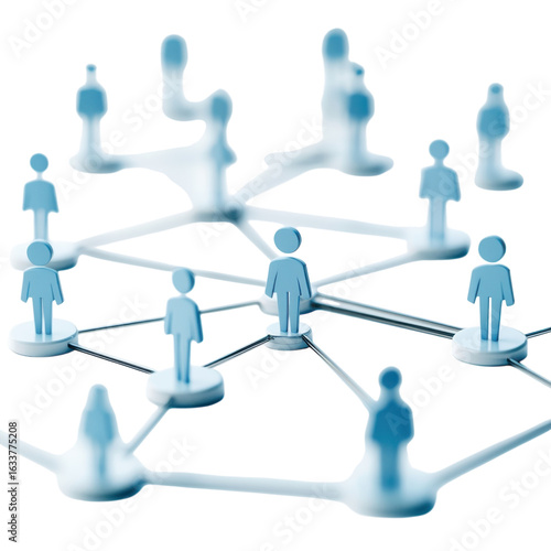 Connected People Network, Social Media Communication, Global Business Partnership on transparent background