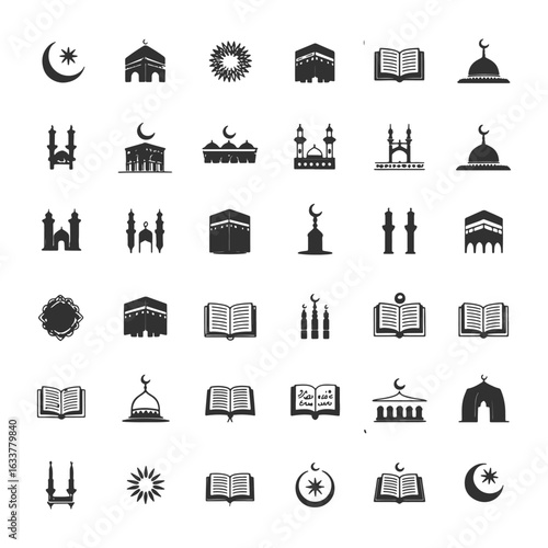 Ramadan and Islamic Vector Icons, Islamic Religious Symbol Pack