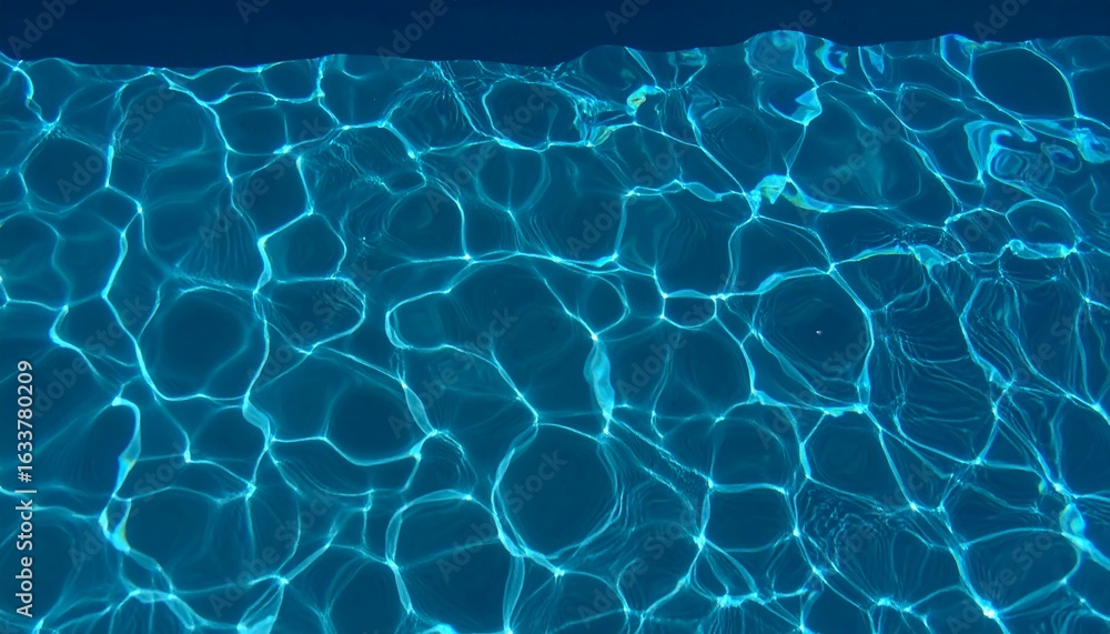 Obraz premium Rippled water surface, vibrant blue