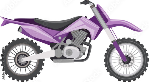 Purple Dirt Bike – Off-Road Motorcycle in Vibrant Color