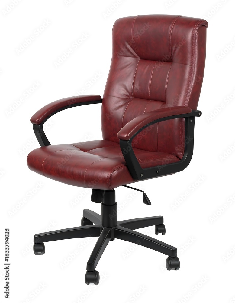 Fototapeta premium Red office chair, cushioned back