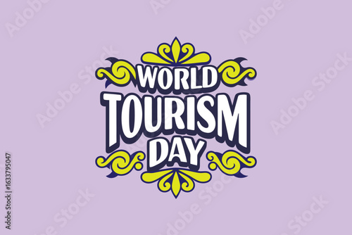 World Tourism Day Calligraphy Design – Elegant Handwritten Typography