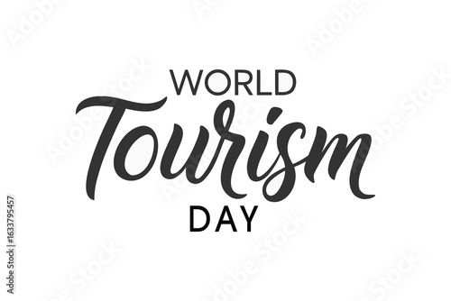 World Tourism Day Calligraphy Design – Elegant Handwritten Typography