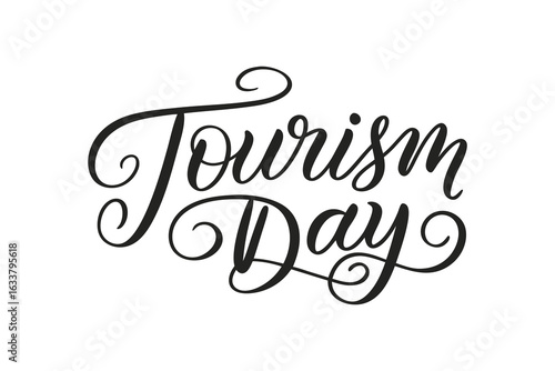 World Tourism Day Calligraphy Design – Elegant Handwritten Typography