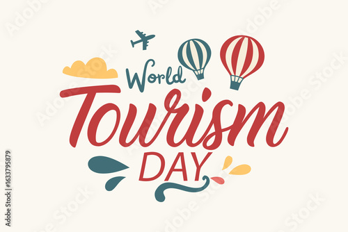 World Tourism Day Calligraphy Design – Elegant Handwritten Typography