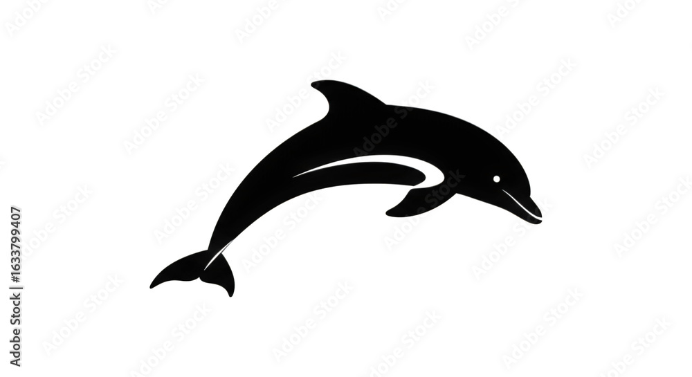 Naklejka premium Majestic Dolphin Leaping Gracefully Through the Ocean Waves