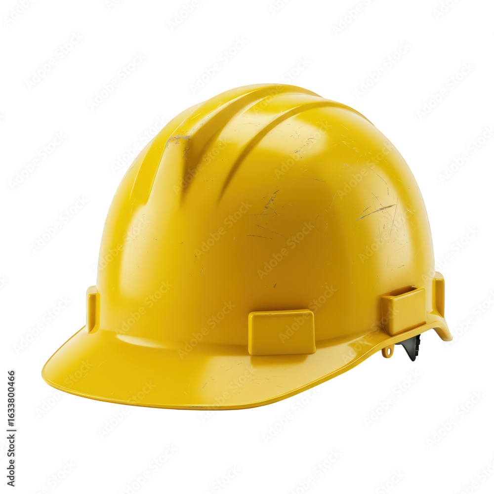 Fototapeta premium Yellow Safety Hard Hat for Construction Workers Head Protection Equipment