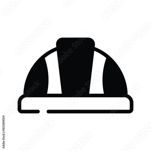 Hard hat ico amazingly designed in glyph style