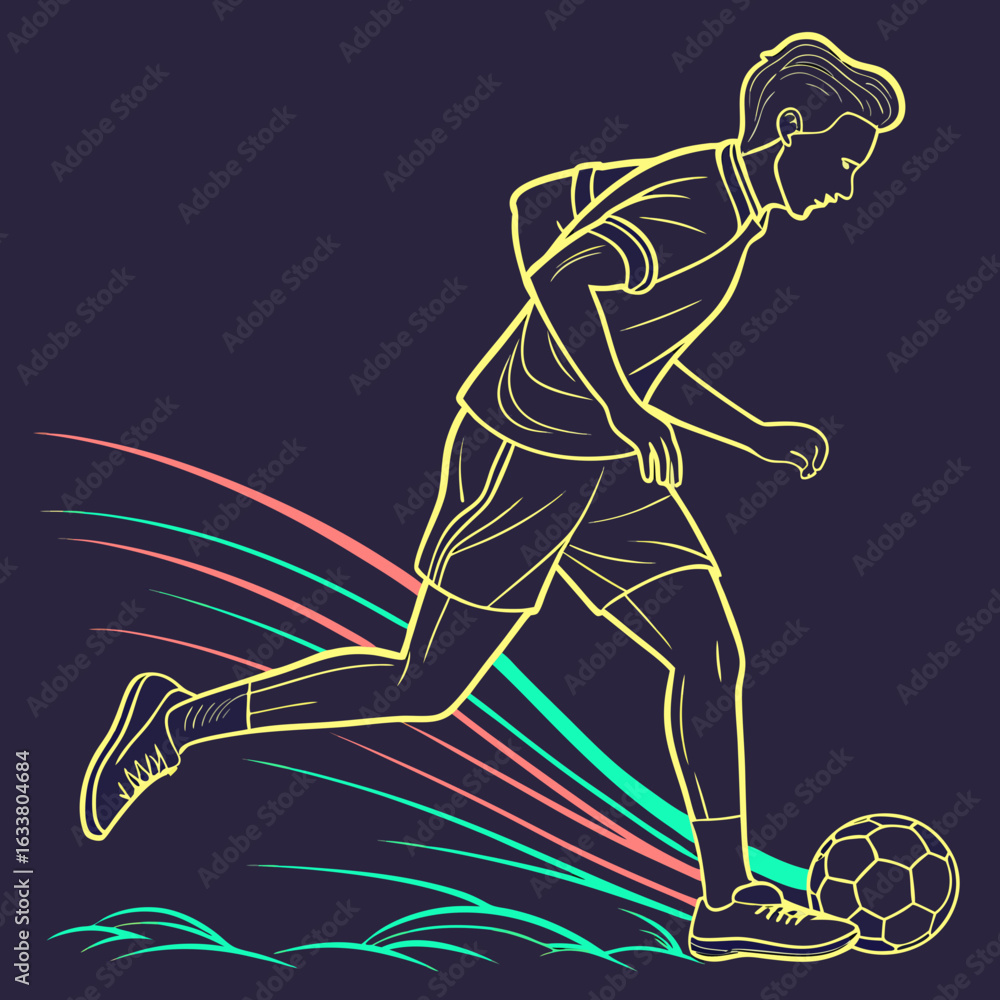 Obraz premium soccer kick off positions
