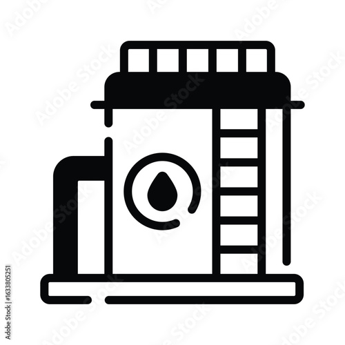 Check out out premium glyph style icon of water reservoir