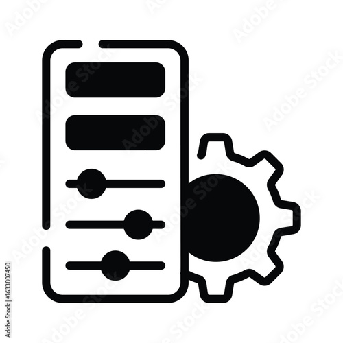 An editable glyph style icon showing configuration panel