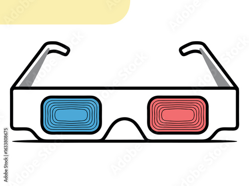 Retro 3D Glasses With Red And Blue Lenses cinema movie