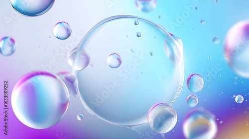 Wallpaper Mural Color transparent bubble droplet image Torontodigital.ca