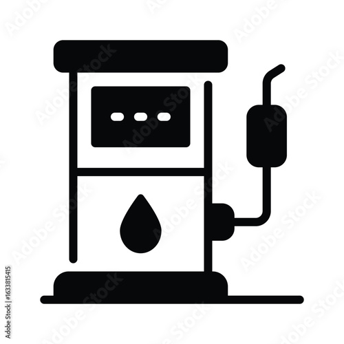 A customizable glyph icon of petrol pump