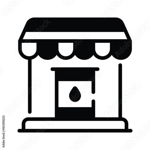 Check out our ready to use glyph icon of oil store