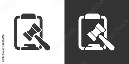 Law icon. Solid glyph series icon