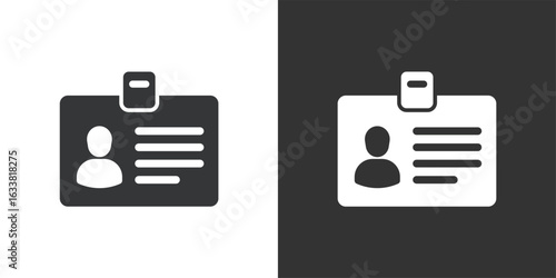 ID Card icon. Solid glyph series icon