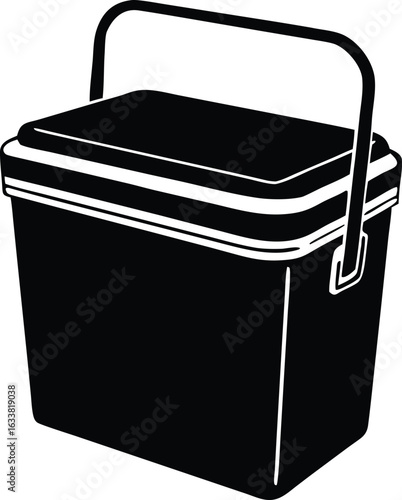  portable cooler vector art  