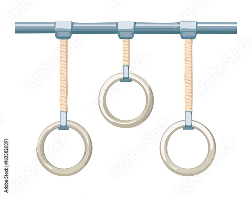 Gymnastic Rings for Athlete Exercise Training