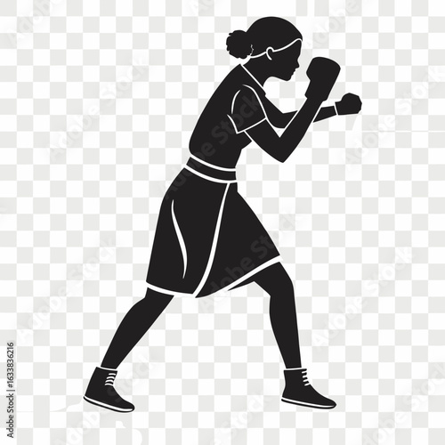 Abstract Illustration of a Woman and Her City