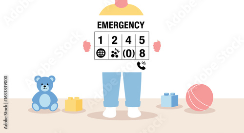 Child Safety Education About Emergency Numbers And Contacting For Assistance