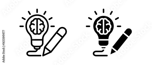 Creative Planning multiple icon set of two.line and glyph vector illustration