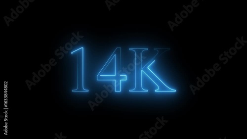 Wallpaper Mural 14k text font with neon effect,11k followers, Thank You, social sites post. Thank you followers congratulation. 14K subscribers modern animation banner design. 14k Followers Celebration text animation Torontodigital.ca