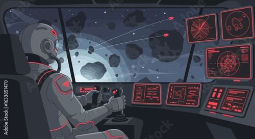 Astronaut Navigation Through Asteroid Field Using Advanced Cockpit Interface