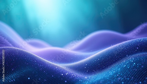 Smooth waves of blue and purple light create a soft, flowing, abstract background with a silky texture