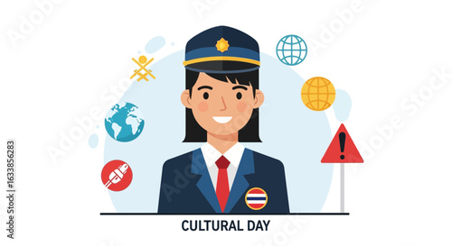 Celebrating Global Diversity A Smiling Face for Cultural Day Event