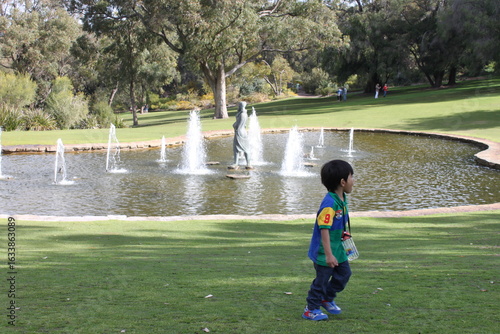 boy playing in the park