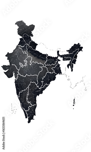 India River Systems And India  Map Vector AI 