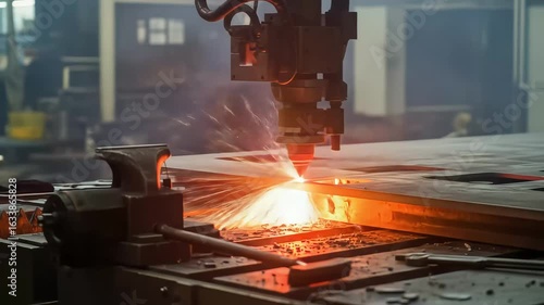 Wallpaper Mural Laser cutting machine in an industrial setting Torontodigital.ca