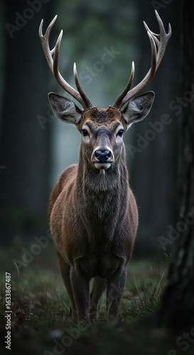 deer in the forest, deer in the forest, close up portrait a deer in the woods
