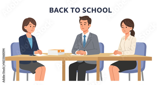 Anxious Teachers Meeting Before School Semester Starts Discussions and Concerns