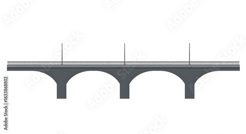 Modern Arch Bridge Design Architectural Illustration